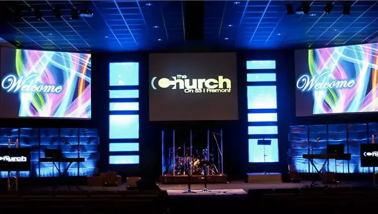 LED wall installation